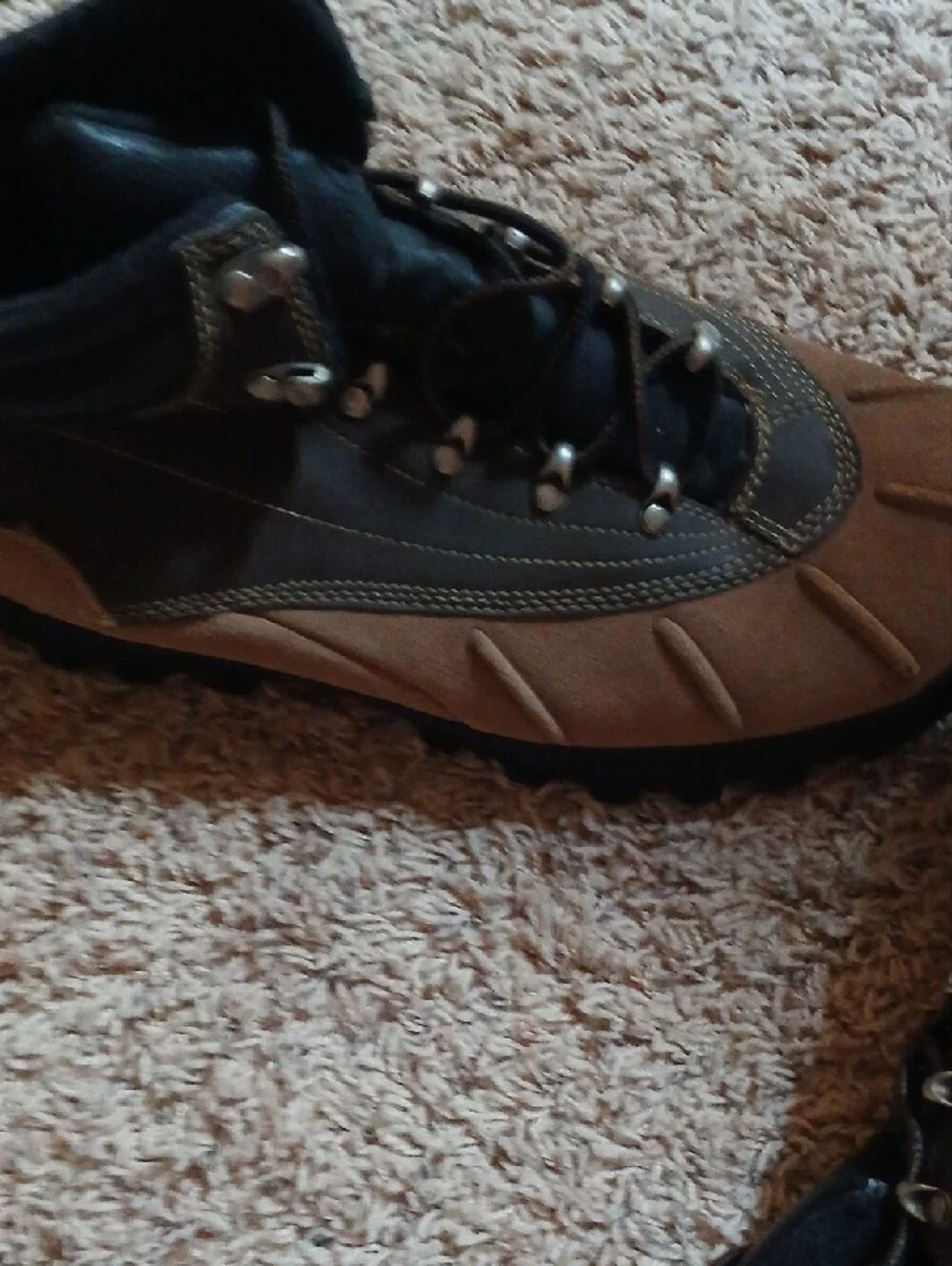 Cherokee Brown and Black Lace-Up Hiking Boots
